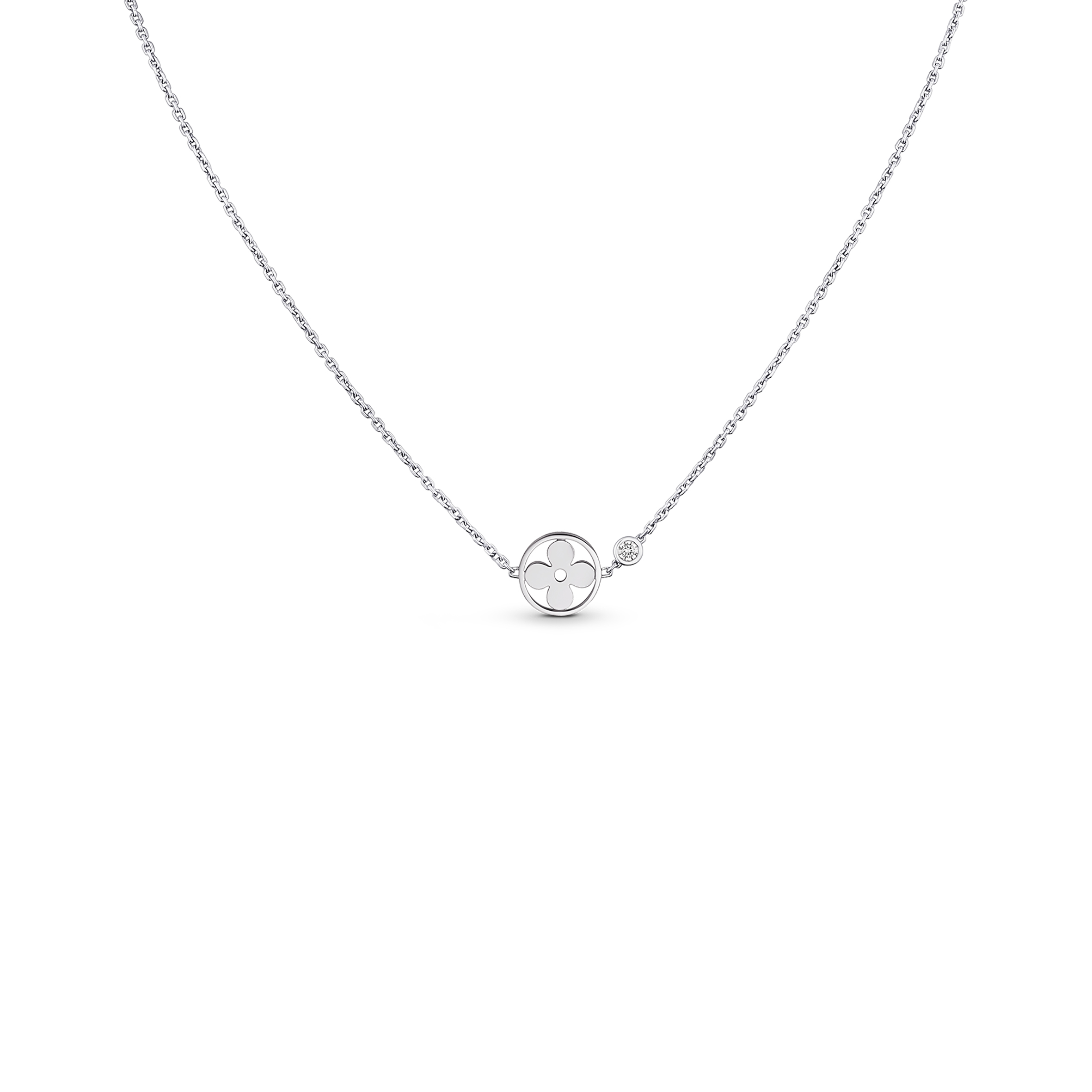 LOUIS VUITTON BLOSSOM PENDANT, WHITE GOLD AND DIAMOND Q93279